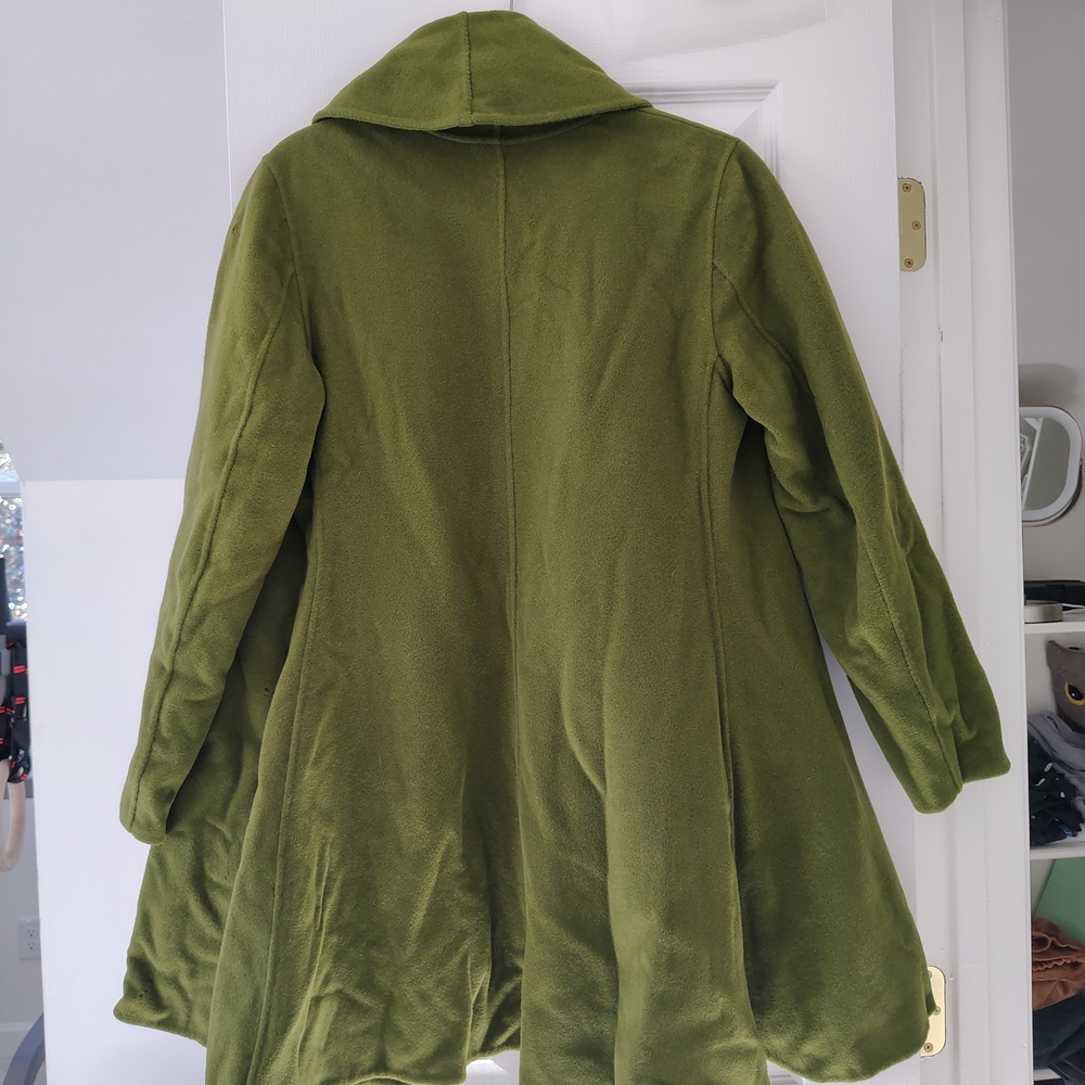 Eileen Fisher Olive Green Women's Cape - Picture 2 of 7